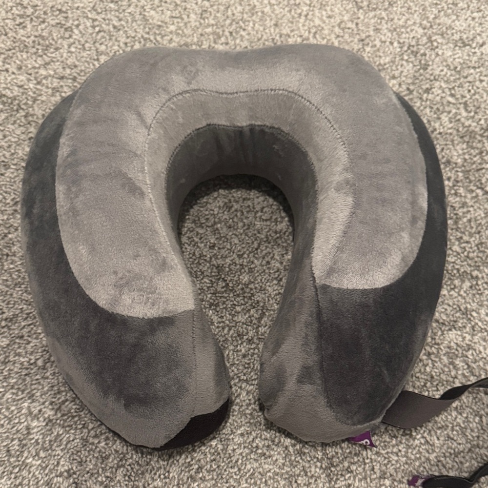 Cabeau Gray and Black Travel Neck Pillow
